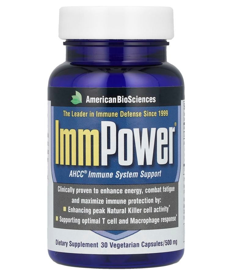 American BioSciences ImmPower® AHCC® 500 mg 30 Vegetarian Capsules