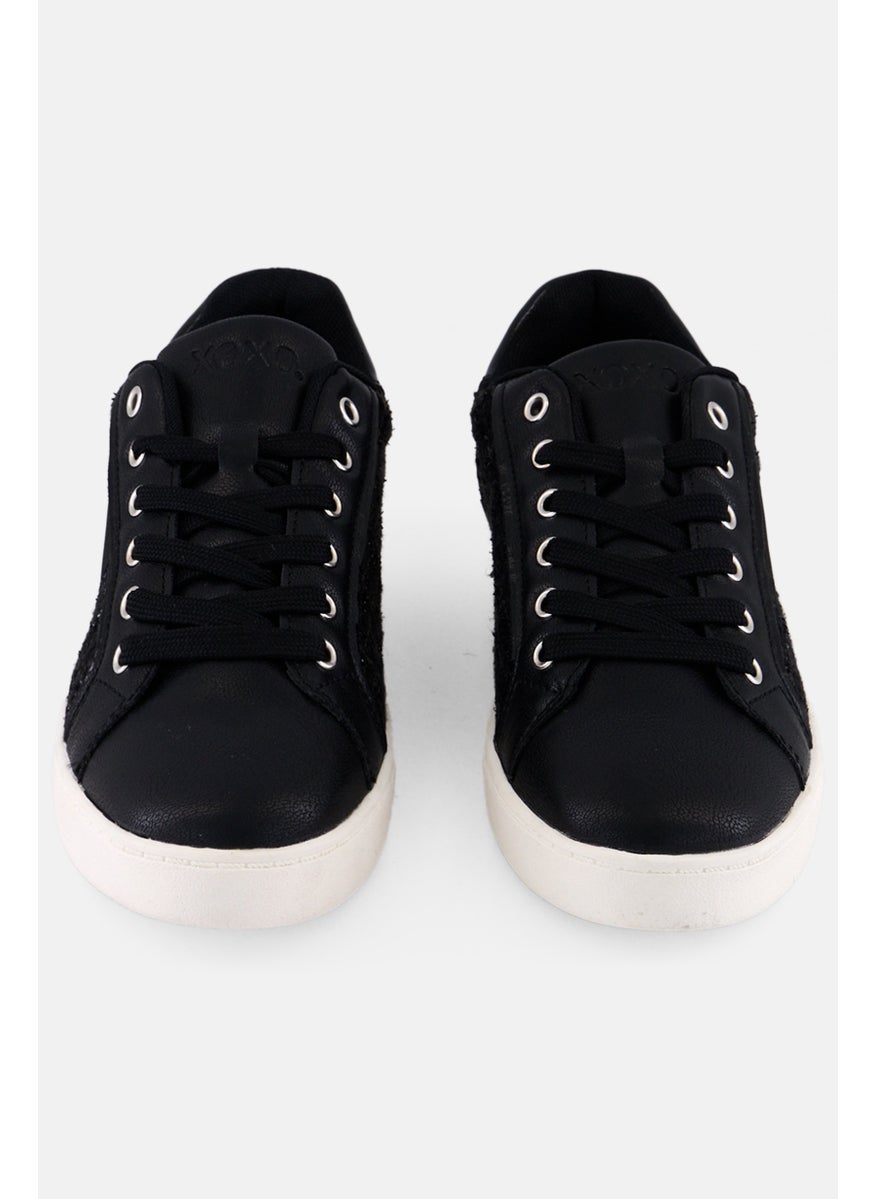 XOXO Women  Lace Up Casual Shoes, Black  - Image 4