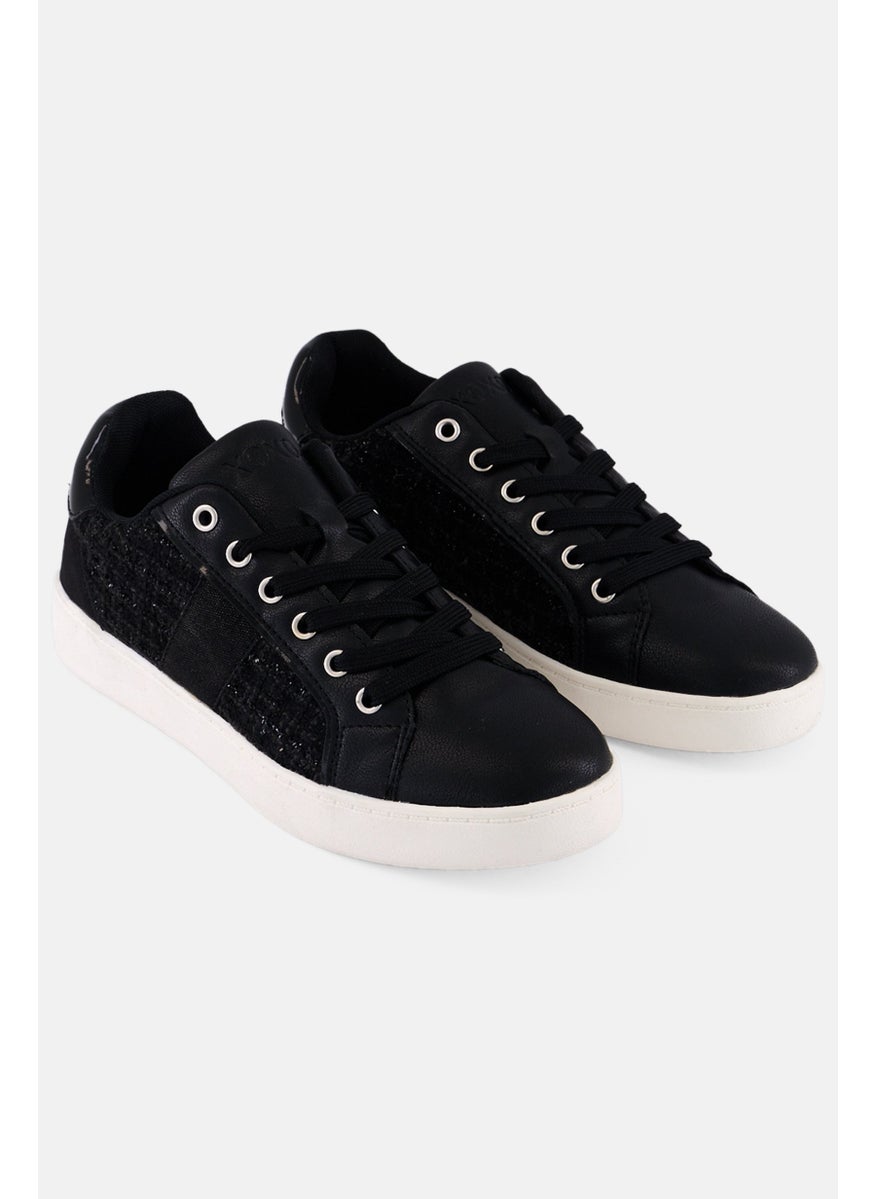 XOXO Women  Lace Up Casual Shoes, Black  - Image 1