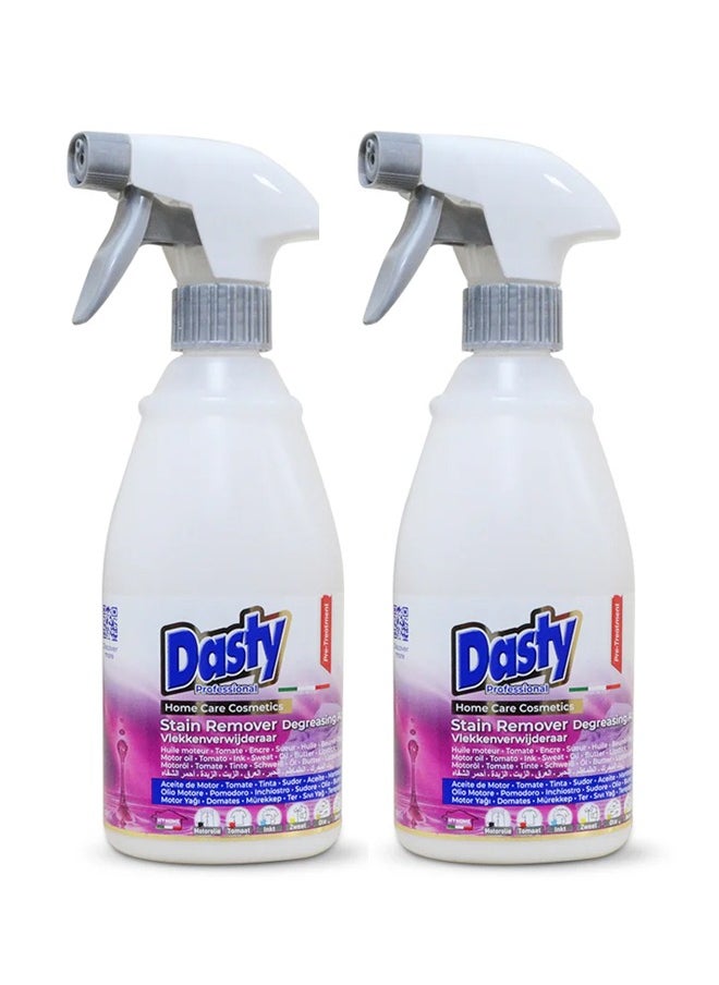 Dasty Professional Stain Remover Spray Spot Greasy & Coloured Stains 2X600ml  - Image 1