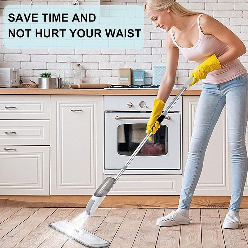 sulfar Spray Mop for Floor Cleaning With Removable Washable Pad, Refillable Bottle for Kitchen Wood, Ceramic Tiles, Dust Cleaning - Assorted Colors - Image 2