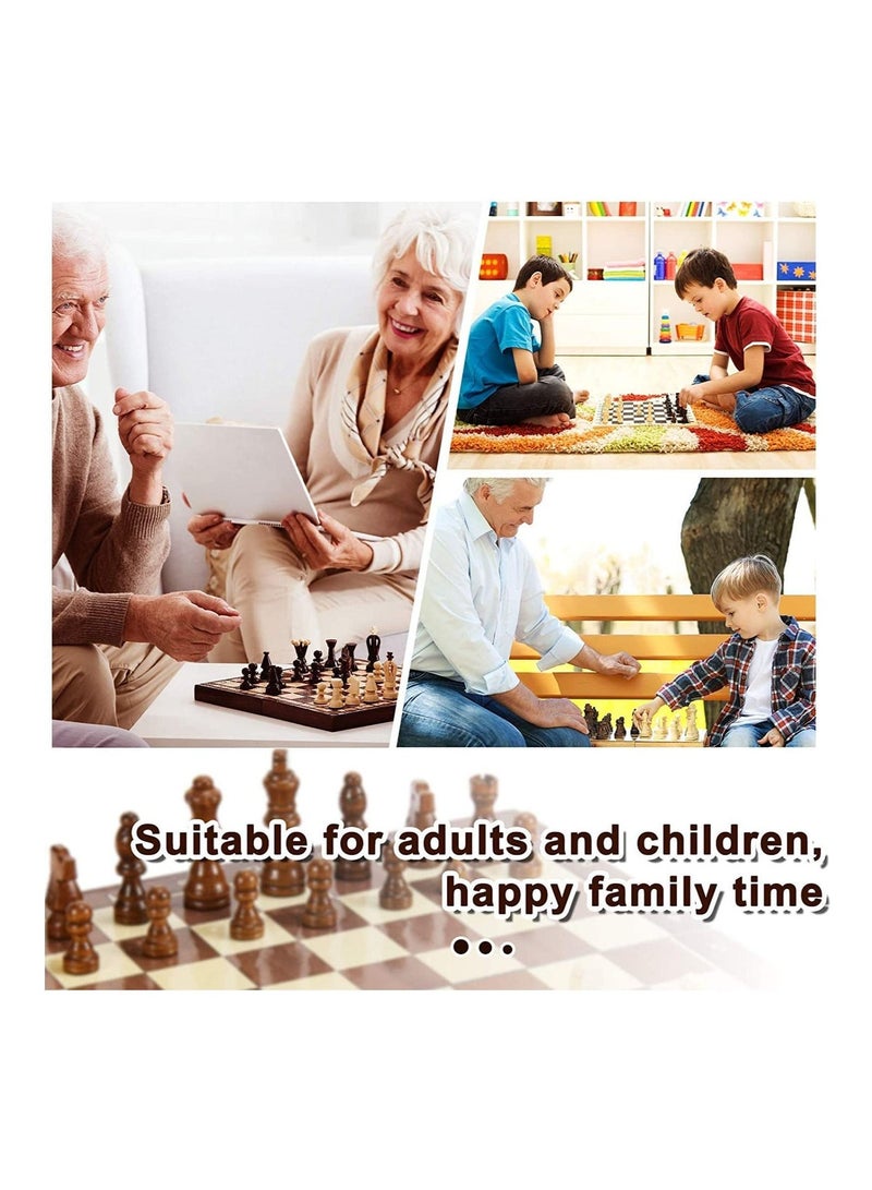 أميرتير مجموعة شطرنج خشبية مغناطيسية قابلة للطي - Image 2