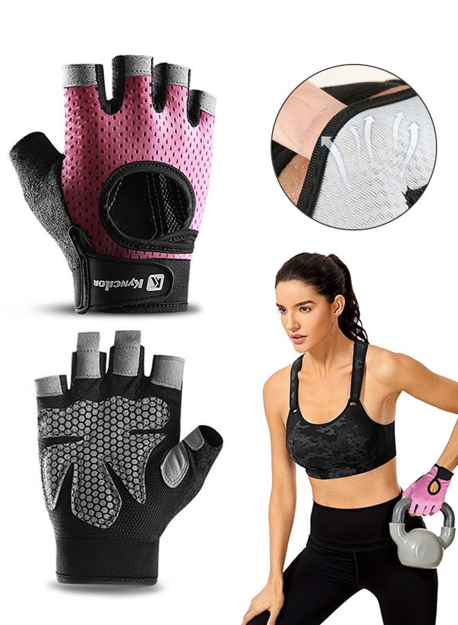 kyncilor Workout Gloves, Weight Lifting Gloves for Men and Women, Palm Protection, Breathable Half Finger Exercise Gloves for Weight Training, Pull Up, Gym Fitness, Home Work Out - Image 1