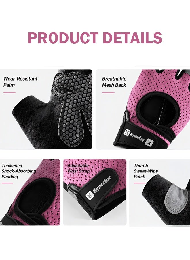 kyncilor Workout Gloves, Weight Lifting Gloves for Men and Women, Palm Protection, Breathable Half Finger Exercise Gloves for Weight Training, Pull Up, Gym Fitness, Home Work Out - Image 3