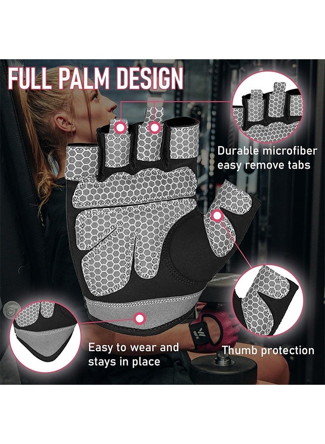 kyncilor Workout Gloves, Weight Lifting Gloves for Men and Women, Palm Protection, Breathable Half Finger Exercise Gloves for Weight Training, Pull Up, Gym Fitness, Home Work Out - Image 2