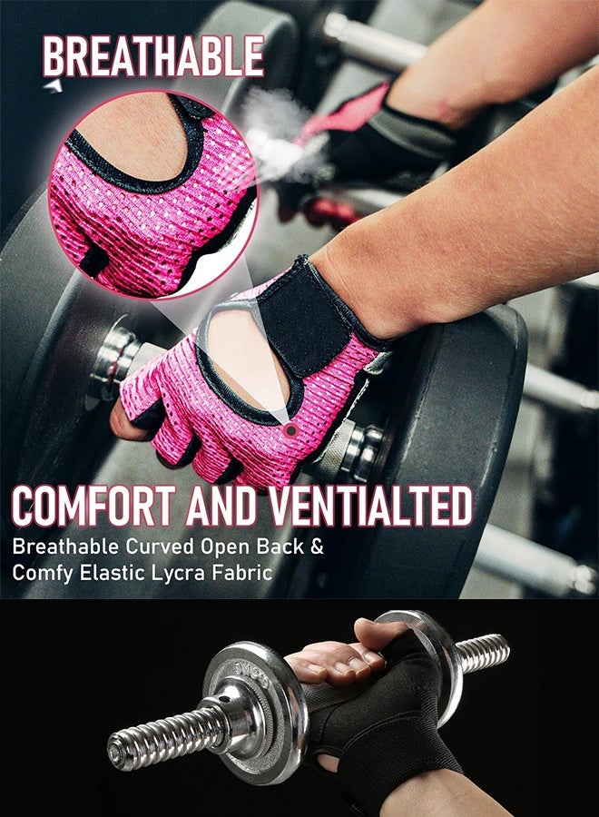 kyncilor Workout Gloves, Weight Lifting Gloves for Men and Women, Palm Protection, Breathable Half Finger Exercise Gloves for Weight Training, Pull Up, Gym Fitness, Home Work Out - Image 4