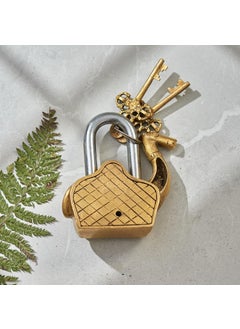 DARBAR CRAFT DARBAR CRAFT Handmade Antique Camel Figurine Brass Lock Vintage Sitting Camel Padlock with 2 Keys  - Image 2