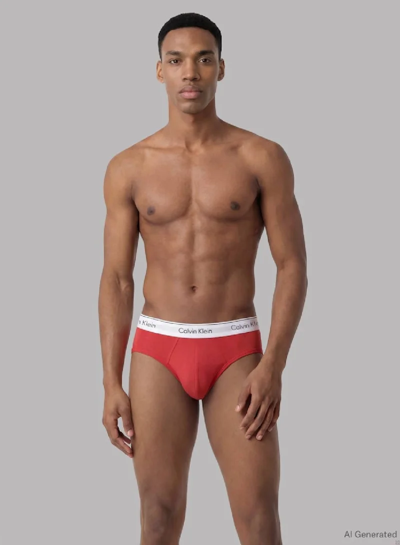 كالفن كلاين طقم 3 سراويل داخلية بريف - آيكون كوتون ستريتش