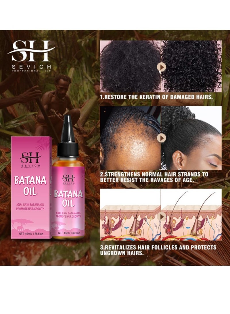 Sevich Natural Batana Oil for Hair Care Hair Conditioner Oil for Thin Hair Repair Damaged Hair Nourishes Thin Hair Scalp Skin and Loss Hair Growth Fit for All Hair Types Raw Batana Oil - Image 2
