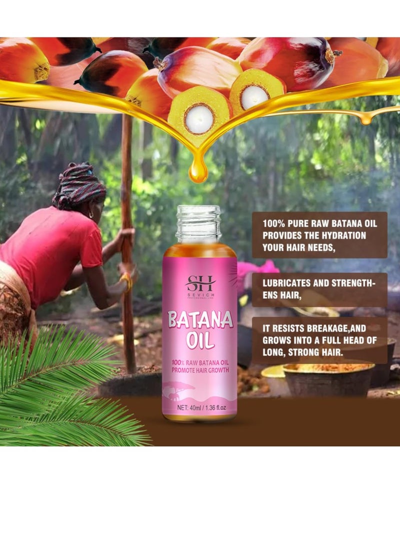 Sevich Natural Batana Oil for Hair Care Hair Conditioner Oil for Thin Hair Repair Damaged Hair Nourishes Thin Hair Scalp Skin and Loss Hair Growth Fit for All Hair Types Raw Batana Oil - Image 5
