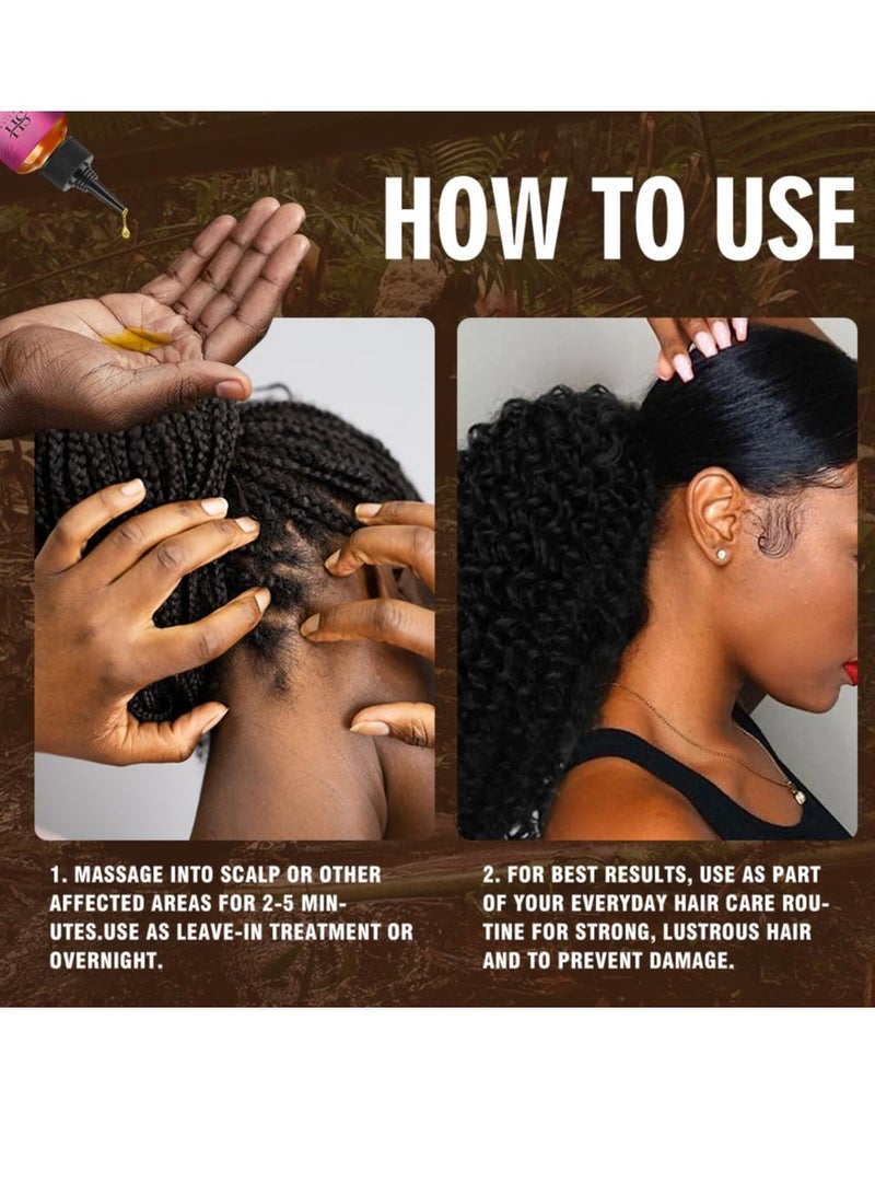 Natural Batana Oil for Hair Care Hair Conditioner Oil for Thin Hair Repair Damaged Hair Nourishes Thin Hair Scalp Skin and Loss Hair Growth Fit for All Hair Types Raw Batana Oil