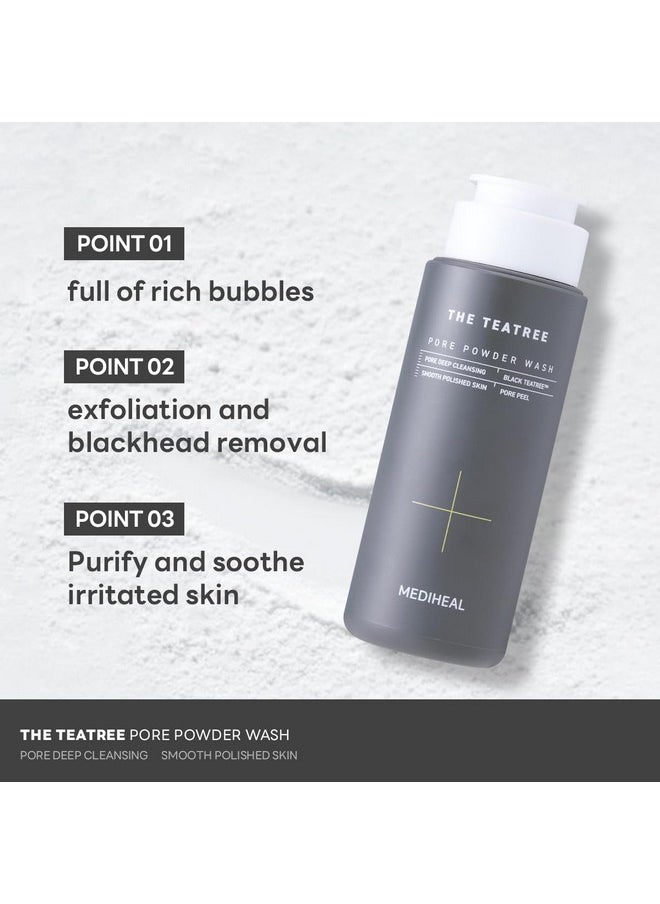 MEDIHEAL Mediheal Teatree Pore Powder Wash (1.76 oz) - Mild Pore Deep Cleanser with Gentle and Rich Salicylic Bubbles to Remove Blackhead  - Image 3