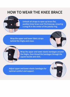 KASTWAVE Knee Brace for Women Men Hinged Knee Brace with Side Stabilizers Adjustable Open Patella Knee Brace for Arthritis Pain and Support,Meniscus Tear ACL MCL Injury Recovery Pain Relief  - Image 3
