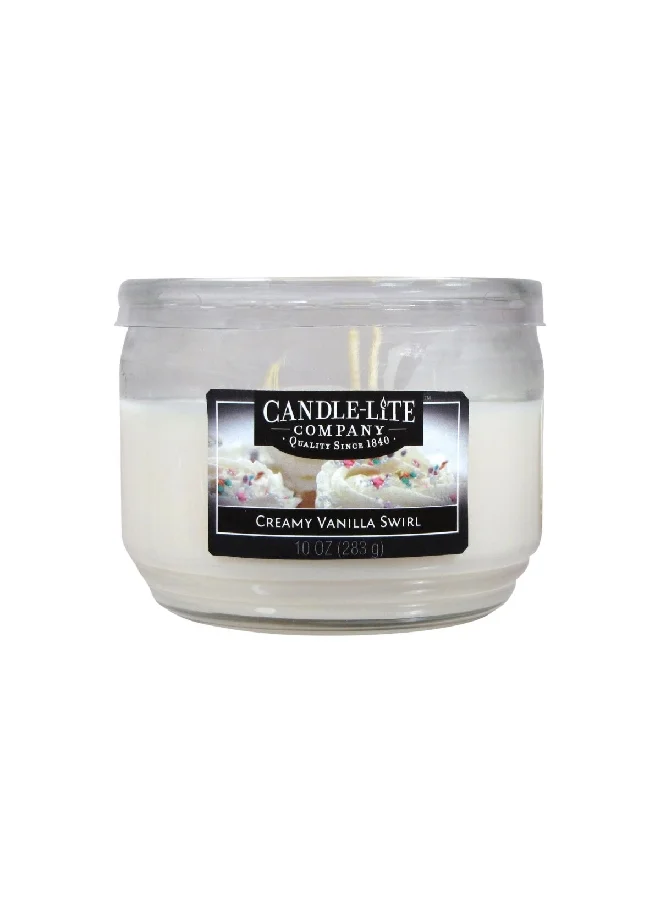 CANDLE-LITE Creamy Vanilla Swirl Scented Jar Candle White 283 g 1879553