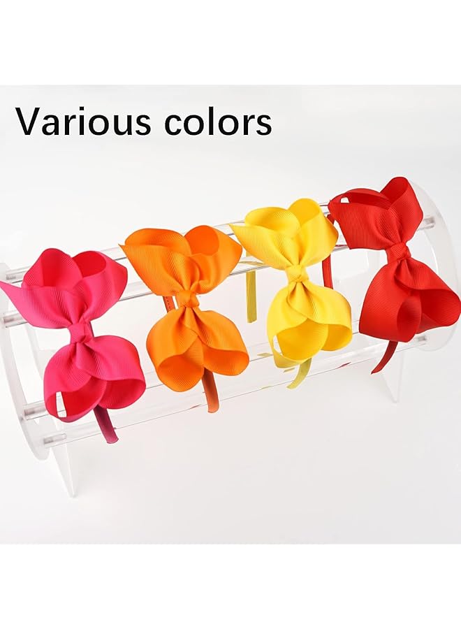 أكس سبرينج عصابة رأس للأطفال الصغار مكونة من 8 قطع، عصابة رأس على شكل فيونكة للبنات، عصابات رأس رائعة على شكل فيونكة، عصابة رأس على شكل فيونكة للبنات، طوق شعر على شكل فيونكة، عصابات رأس جميلة للأطفال للارتداء اليومي، حفلات المدرسة، جلسات التصوير - Image 4