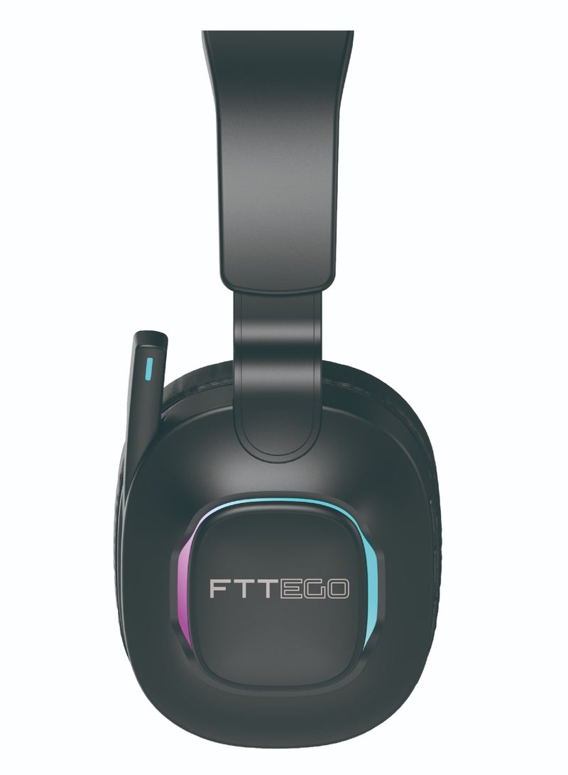 FTTEGO FTTE101 Wireless Gaming Headset – Bluetooth 5.3, RGB Lights & 22-Hour Battery Life - Image 2