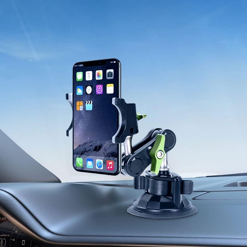 comfrt Universal Ball Head Arm for Phone, 2023 New 360° Rotating Car Phone Holder Mount, Magnetic Car Cell Phone Holder Mount Dash 360 Rotating, Suction Cup Phone Holder -1pcs - Image 4