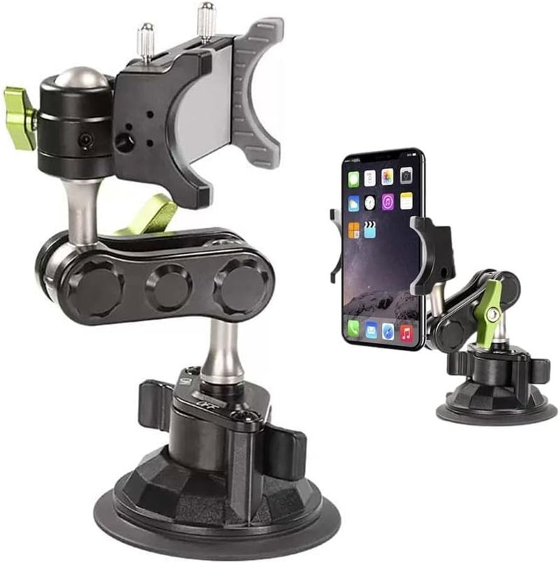 comfrt Universal Ball Head Arm for Phone, 2023 New 360° Rotating Car Phone Holder Mount, Magnetic Car Cell Phone Holder Mount Dash 360 Rotating, Suction Cup Phone Holder -1pcs - Image 1