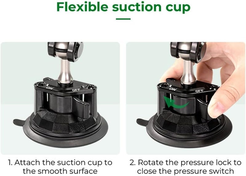comfrt Universal Ball Head Arm for Phone, 2023 New 360° Rotating Car Phone Holder Mount, Magnetic Car Cell Phone Holder Mount Dash 360 Rotating, Suction Cup Phone Holder -1pcs - Image 3