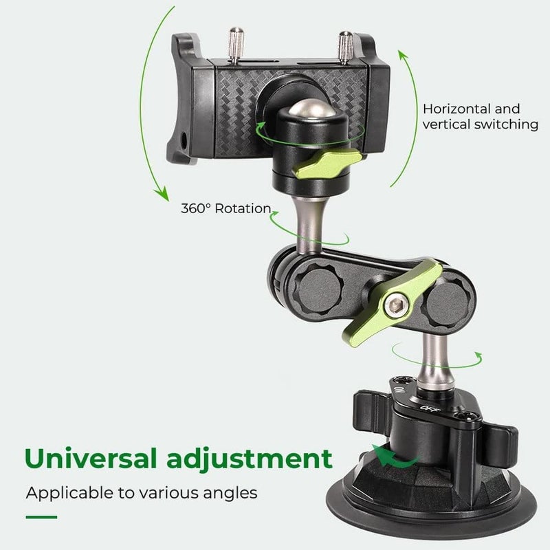 comfrt Universal Ball Head Arm for Phone, 2023 New 360° Rotating Car Phone Holder Mount, Magnetic Car Cell Phone Holder Mount Dash 360 Rotating, Suction Cup Phone Holder -1pcs - Image 2