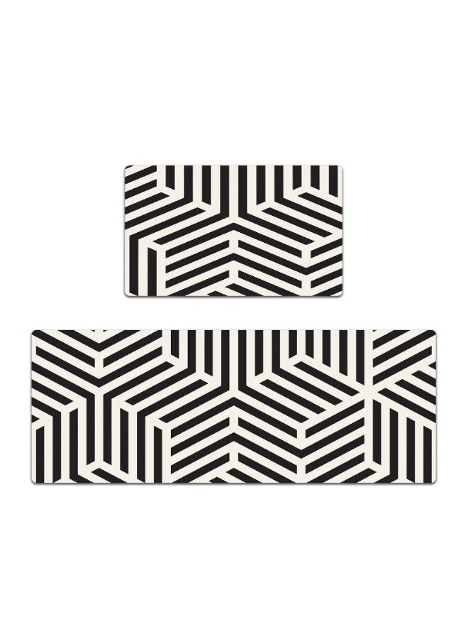 Anna 2-Piece Set of PVC Printed Leather Oil-Proof Water-Resistant Elastic Stain-Resistant Floor Mats (45x75cm + 45x120cm) - Image 1