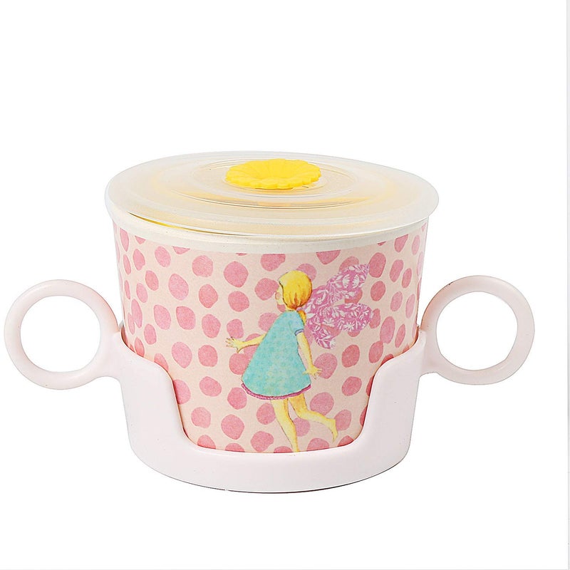 shopwithgreen 7Pcs/Set Bamboo Kids Dinnerware Set - Children Dishes - Food Plate Bowl Cup Spoon Fork Set Dishware, Cartoon Tableware, Dishwasher Safe Kids Healthy Mealtime, BPA Free - Image 4