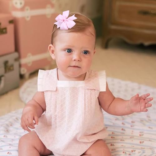 OAOLEER 40Pcs 3inch Hair Bows for Girls Boutique Grosgrain Ribbon Pinwheel Hair Bows Alligator Clips For Girls Baby Toddlers Accessories Teens In Pairs 3inch40pcs Bows - Image 3