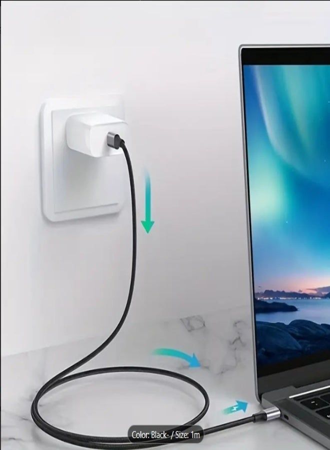 FUJISHKA 100W USB Type-C to Type-C Cable (1 Meter) – Ultra-Durable Metal Housing, USB 3.1 Fast Charging & High-Speed Data Transfer, Ideal for Smartphones, Tablets, and Laptops - Image 4