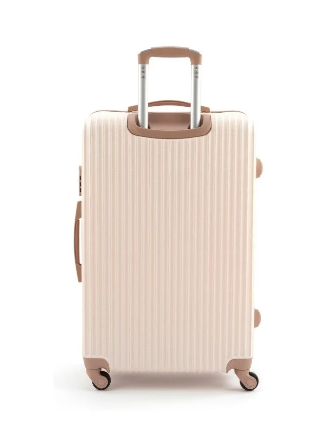 LIMRA Luggage set 5 pieces travel Bags with a distinctive design from limra Beige/gold
