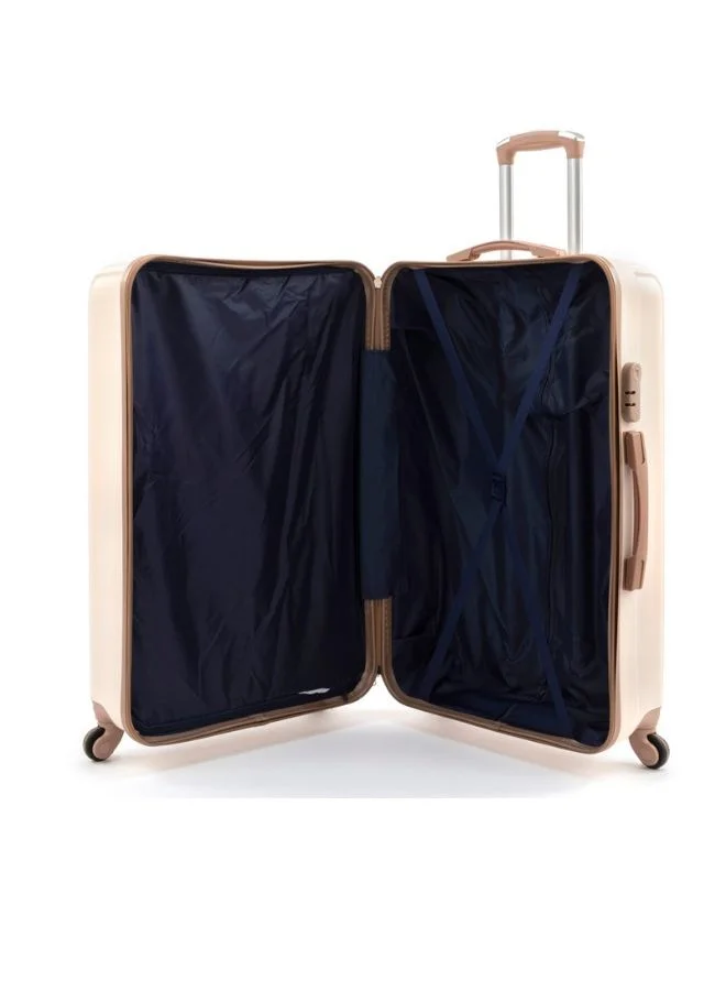 LIMRA Luggage set 5 pieces travel Bags with a distinctive design from limra Beige/gold