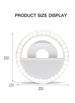 DUSALA Mini Clip on Selfie Ring Light White with 36 LED for Smart Phone Camera[Rechargeable]  - Image 3