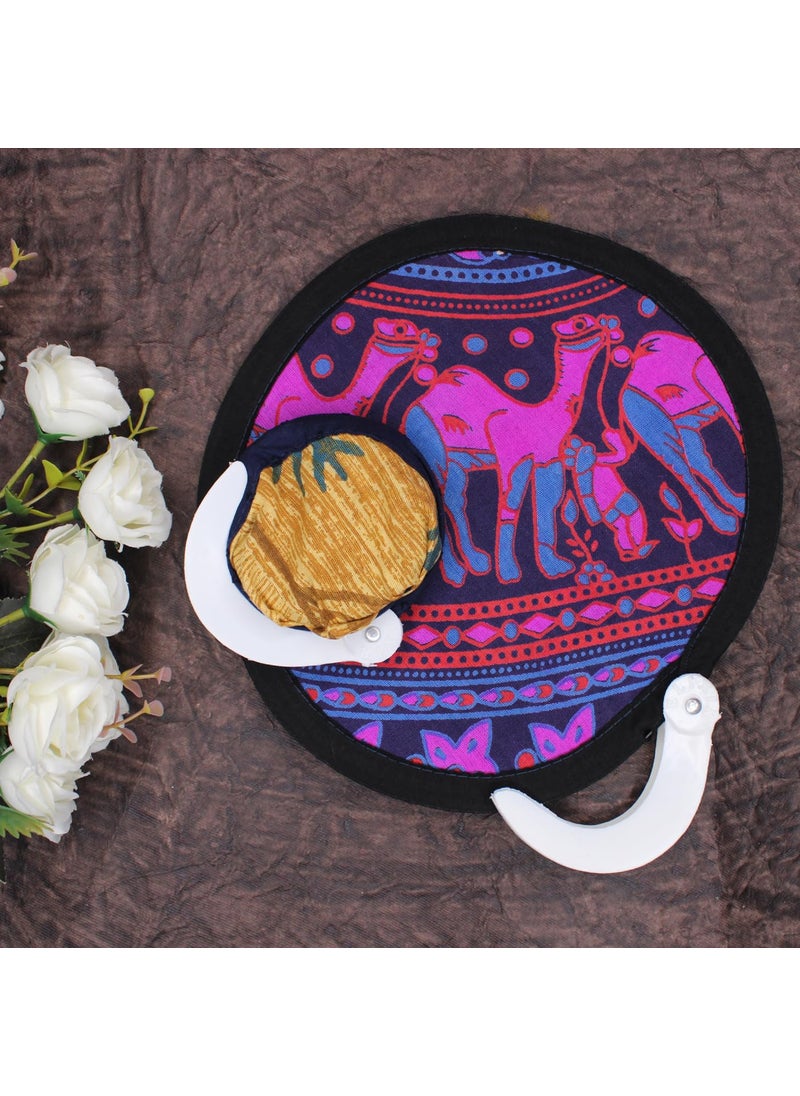 BAAL BAAL Summer Relief Folding Hand FanPankhi For Kids And Adults Easy To Carry Cooling Fan  - Image 4