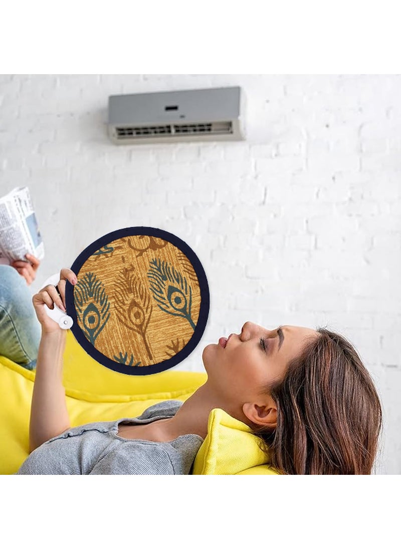BAAL BAAL Summer Relief Folding Hand FanPankhi For Kids And Adults Easy To Carry Cooling Fan  - Image 3