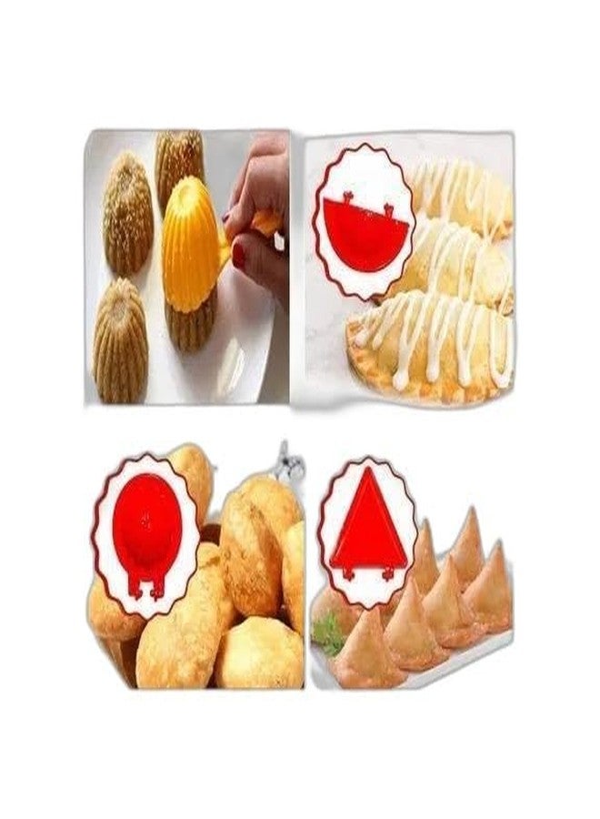 Rinkle Trendz Kitchen Tool Mould Dough Press for Gujiya Kachori Samosa Prasad Mud Scoop, Plastic - Image 4