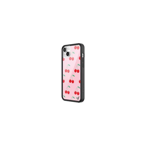 Wildflower Cases Compatible with iPhone 1314 Protective Black Bumper 65ft Drop Test Certified Women Owned Small Business Fruit Red Classic Cute Aesthetic Trendy Pink Cherries - Image 3