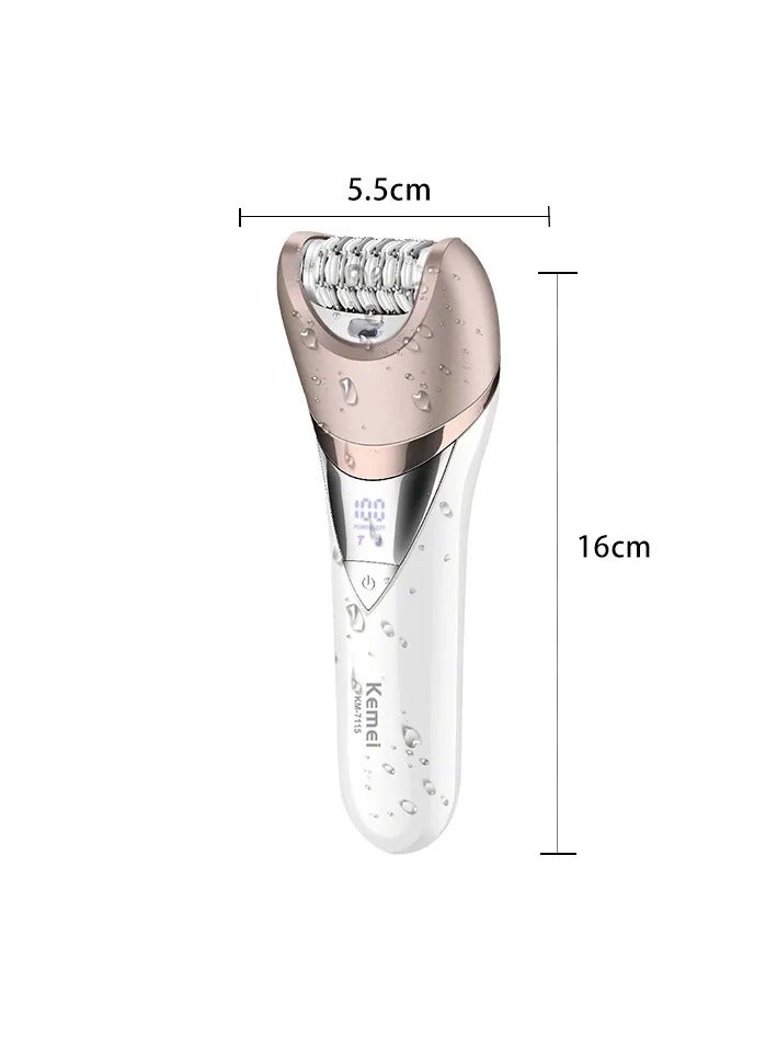 Kemei KM-7115 Waterproof 6-in-1 Hair Removal Device White - Image 3