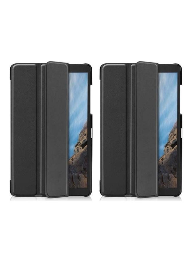 Protective Flip Case For Samsung Galaxy With Trifold Stand Auto Wake Sleep Shockproof Cover Black - Image 2