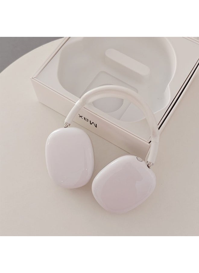 Generic - Simple Personalized Solid Color Apple Airpods Max Headset Protective Case For Men And Women Drop-resistant Ear Movers For Instagram-Specifications:Solid White - Image 1