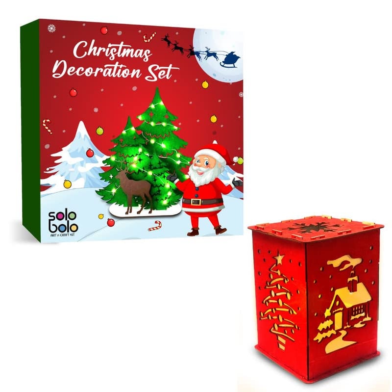 SOLOBOLO Christmas Candle Light Dinner Decoration Set Table Items Xmas Candle Light Gift Box - Image 1