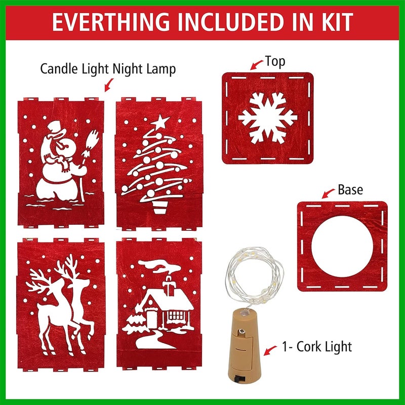 SOLOBOLO Christmas Candle Light Dinner Decoration Set Table Items Xmas Candle Light Gift Box - Image 3