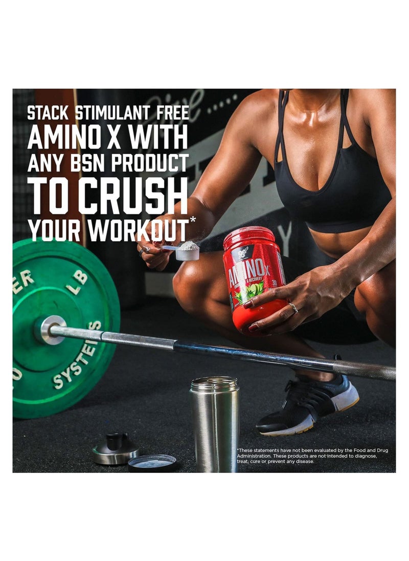 Amino X Muscle Recovery & Endurance Powder with BCAAs, 10 Grams of Amino Acids, Keto Friendly, Caffeine Free, Flavor: Fruit Punch, 30 servings