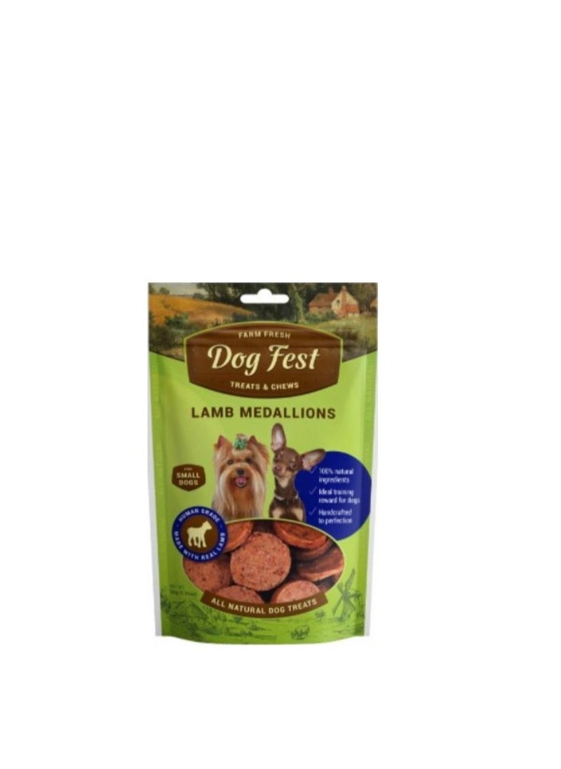 Dog Fest Lamb Medallion Treats for small breeds 