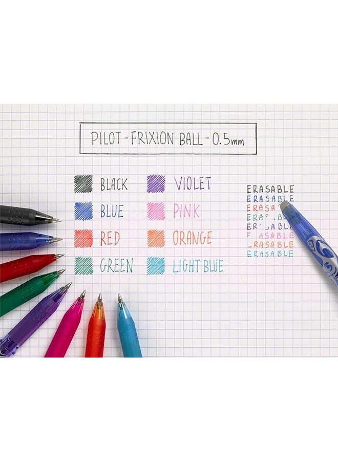 PILOT Frixion Heat/Friction Erasable Rollerball Pen FR7 - Medium Line 0.7mm Tip Nib - Wallet Pack of 3 (Blue)  - Image 2
