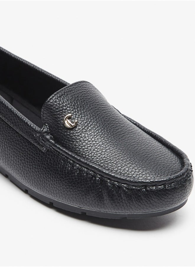 Textured Slip-On Loafers - pzsku/ZC57A0F3633471806D73AZ/45/_/1742299595/cd403ed1-140a-4bd2-9531-8f63e448de31