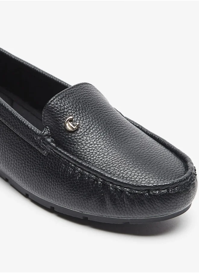 لو كونفورت Textured Slip-On Loafers
