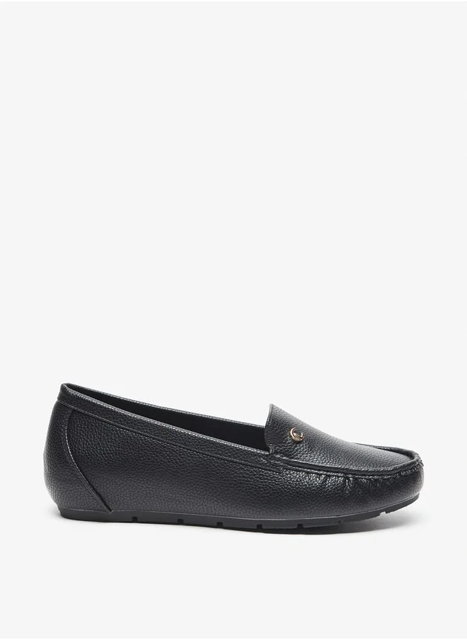 لو كونفورت Textured Slip-On Loafers