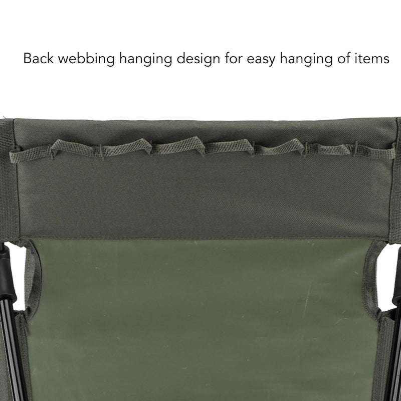 fannay Beach Lounger Chair, 600D Oxford Cloth Folding Beach Lounge Chair Compact Shoulder Strap with Back Support for Outdoor Activities (OD Green) - Image 4