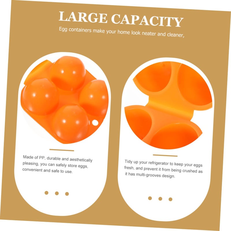 2 Compartment Plastic Egg Holder For Refrigerator Outdoor Hiking And Travel Mustard Storage Box - Image 5