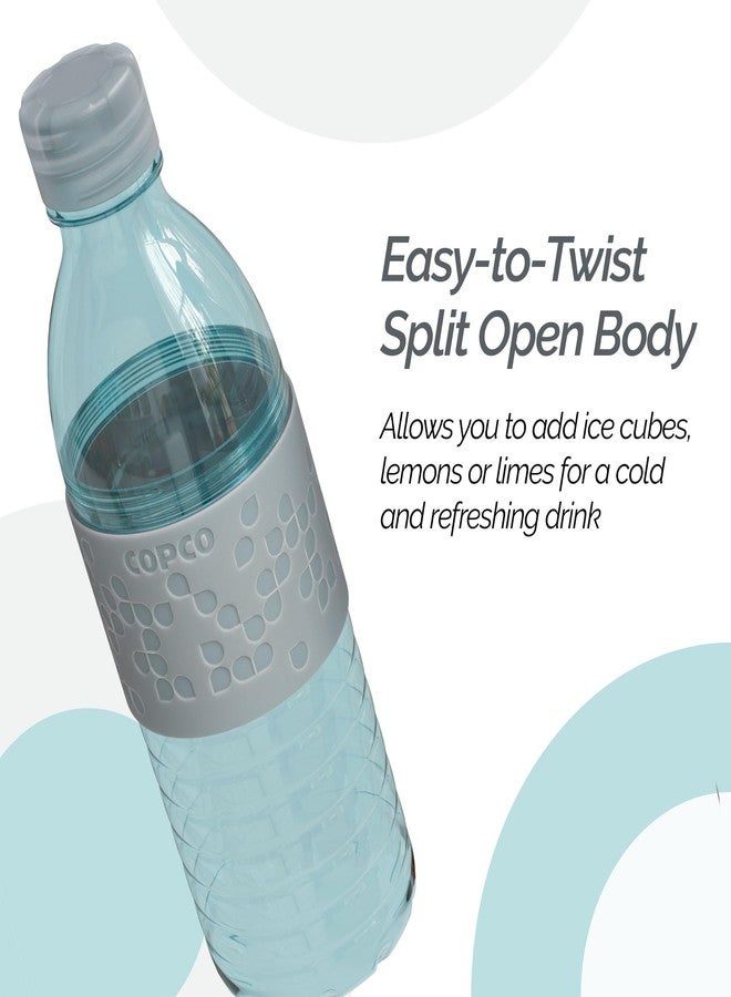 Copco Water Bottle with Chug Lid, Reusable, BPA Free Plastic, Dishwasher Safe, Perfect for Travel, School, Outdoors, and Gym, Hydra 16.9oz, Set of 2, Light Blue & Gray - Image 4
