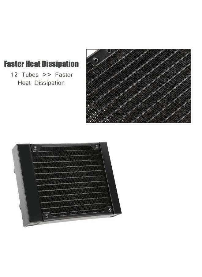Fast Heat Dissipation PC Heat Exchanger 12 Tubes Durable Computer Heat Exchanger - 120mm
